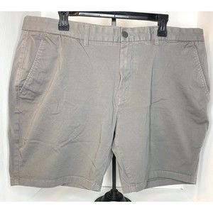Taylrd Mens Shorts Size 40 Slim Fit Flat Front Chino Gray